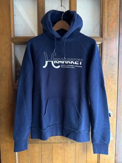 HR MARKET 2トーンフロッキー スウェットプルパーカー / ネイビー