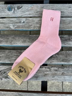 Hエンブロイダリー パイルショート ソックス / H刺繍 / 靴下 / BRT PINK / ピンク