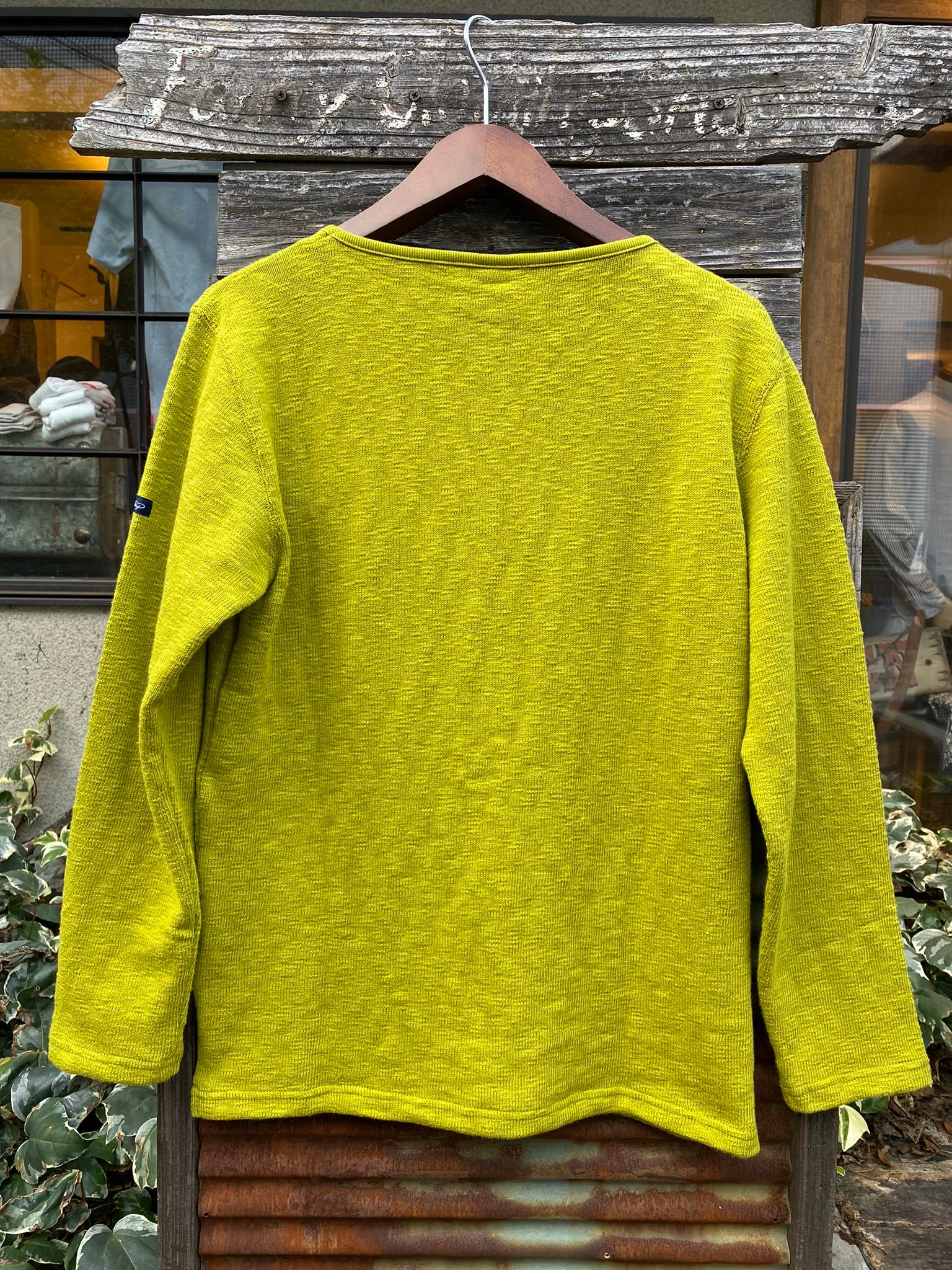 te002 TIEASY ORIGINAL BOATNECK SHIRT  / オリジナルボートネックシャツ / LIME