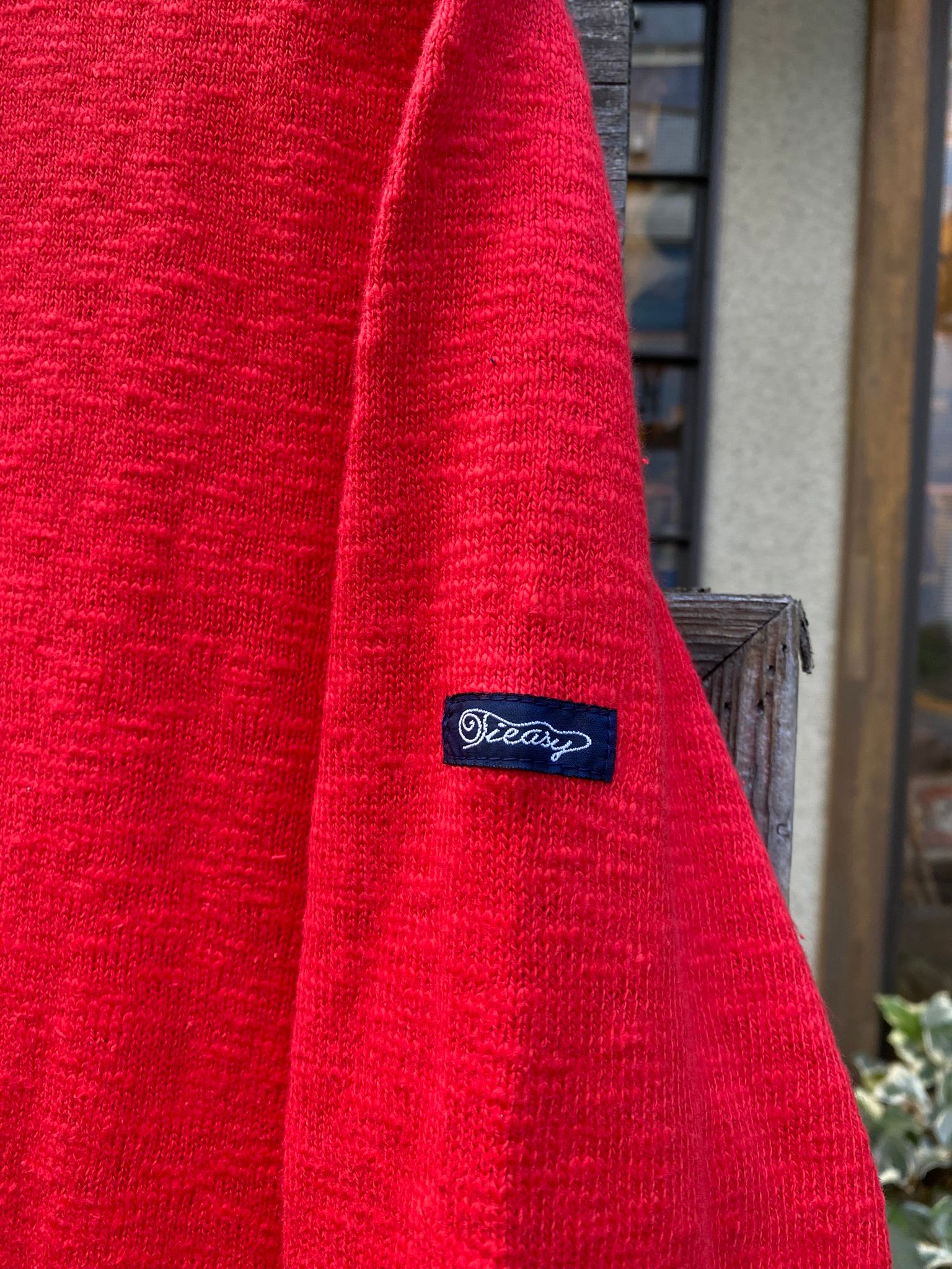 te002 TIEASY ORIGINAL BOATNECK SHIRT  / オリジナルボートネックシャツ / OLD RED