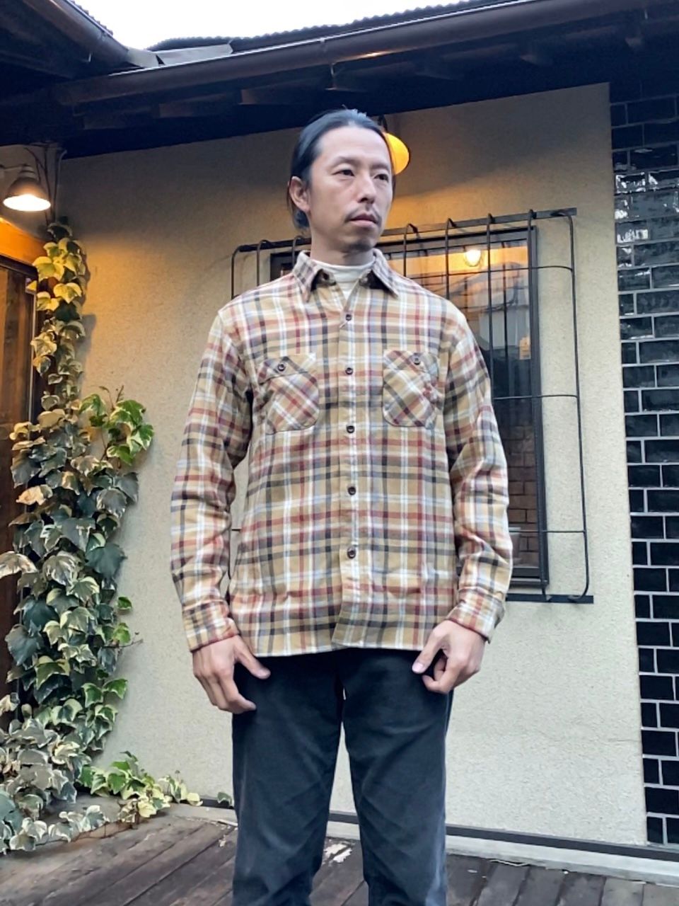 SUGAR CANE - SC28956 / TWILL CHECK WORK SHIRT / ヘビーネルワーク