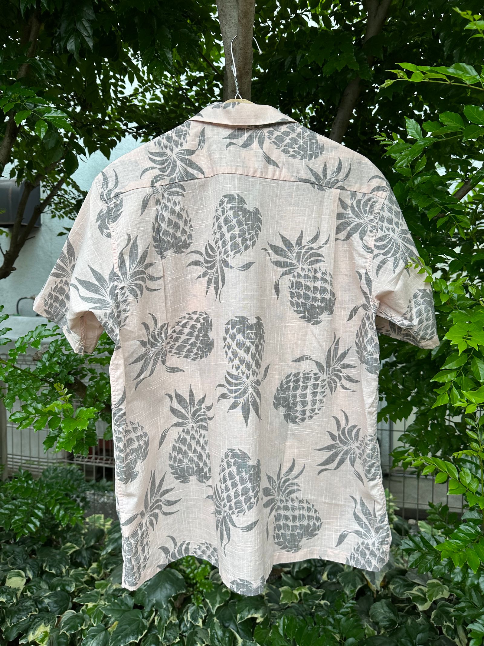 KAHANAMOKU パイナップル柄 アロハシャツ M DUKE KAHANAMOKU デュークカハナモク アロハシャツ DUKE'S