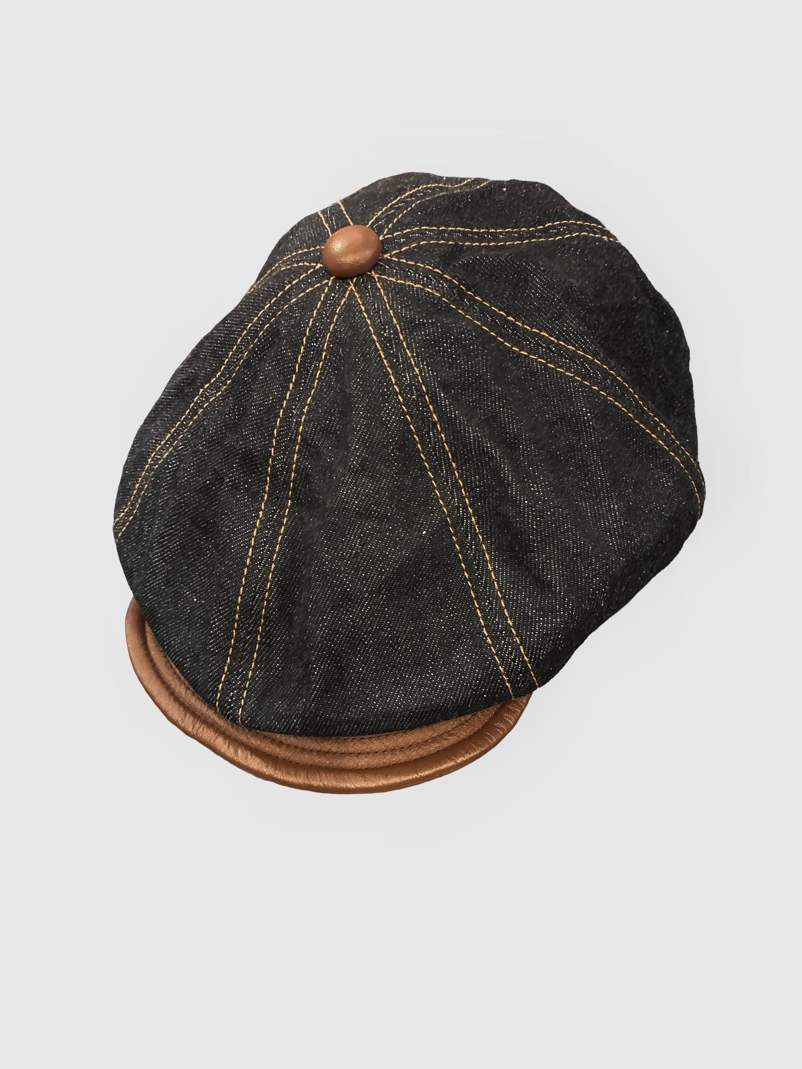 ハイアー / セルビッジデニム×レザーブリム キャスケット / SELVEDGE DENIM × LEATHER BRIM