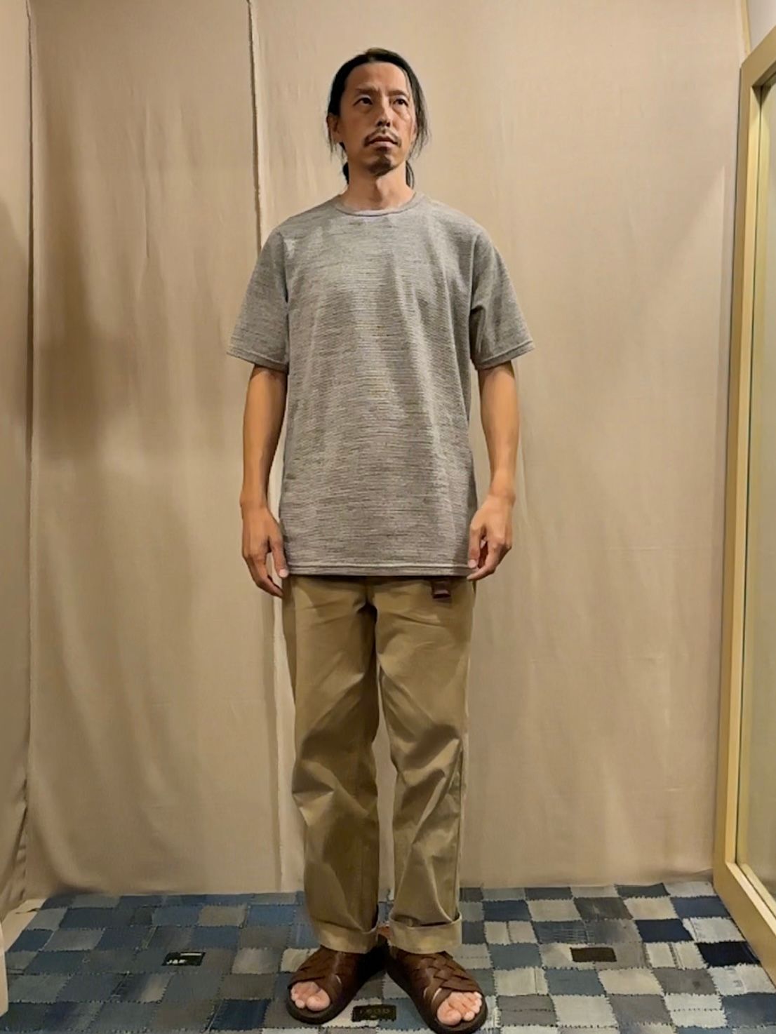 ストレッチフライス ルースショートスリーブTシャツ / グレー
