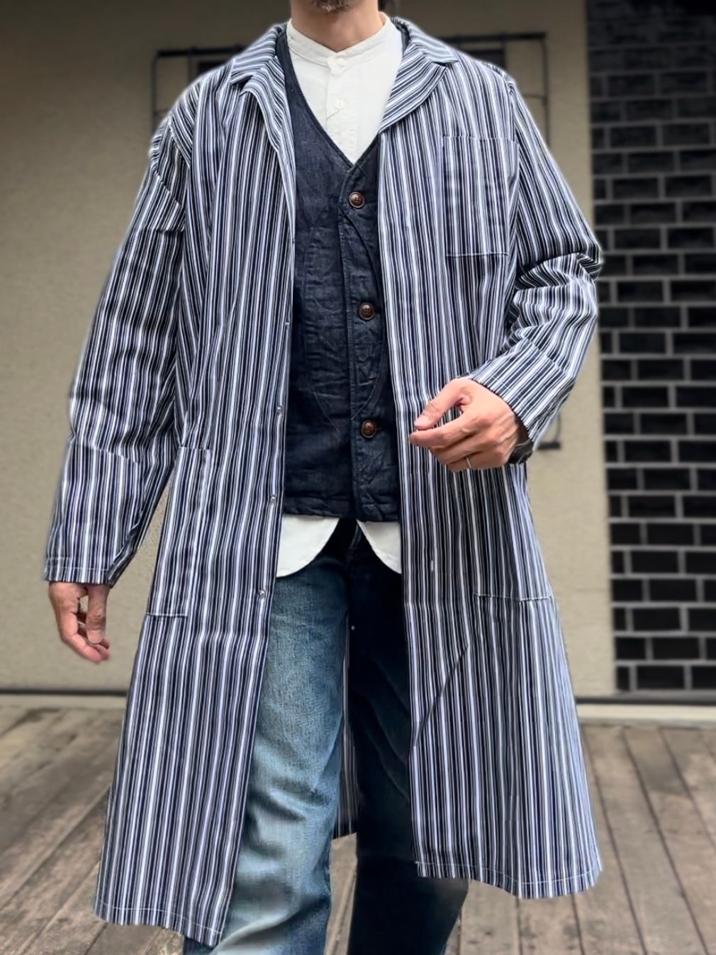 Alexandra / アレクサンドラ / Stripe Work Coat / ストライプワークコート