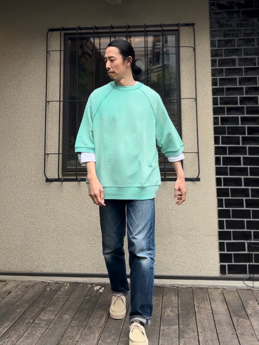 SCREEN STARS / スクリーンスターズ / Sunburned sweat tee / 半袖スウェットTシャツ / グリーン / ティファニーブルー