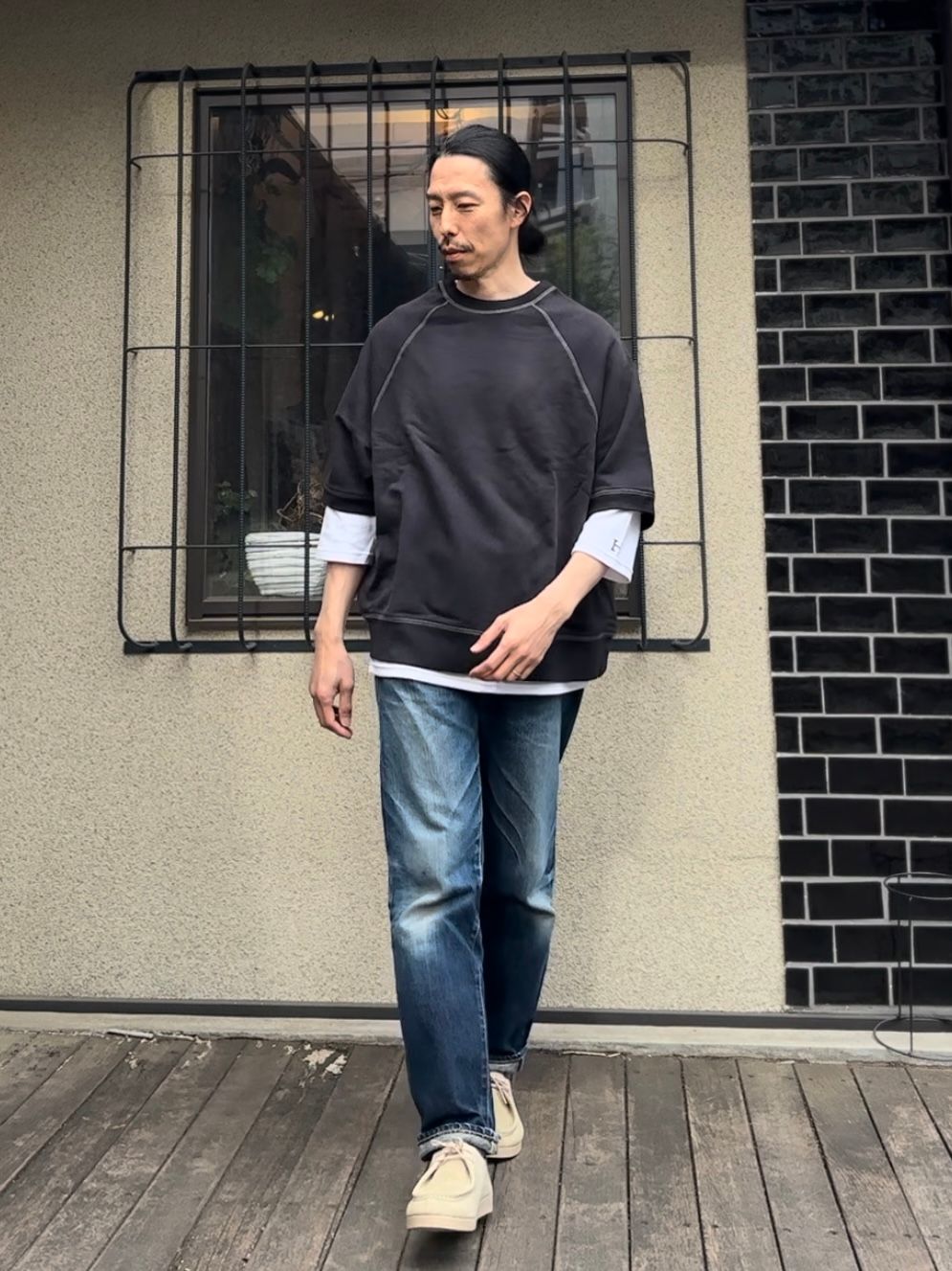 SCREEN STARS / スクリーンスターズ / Sunburned sweat tee / 半袖スウェットTシャツ /  ブラック