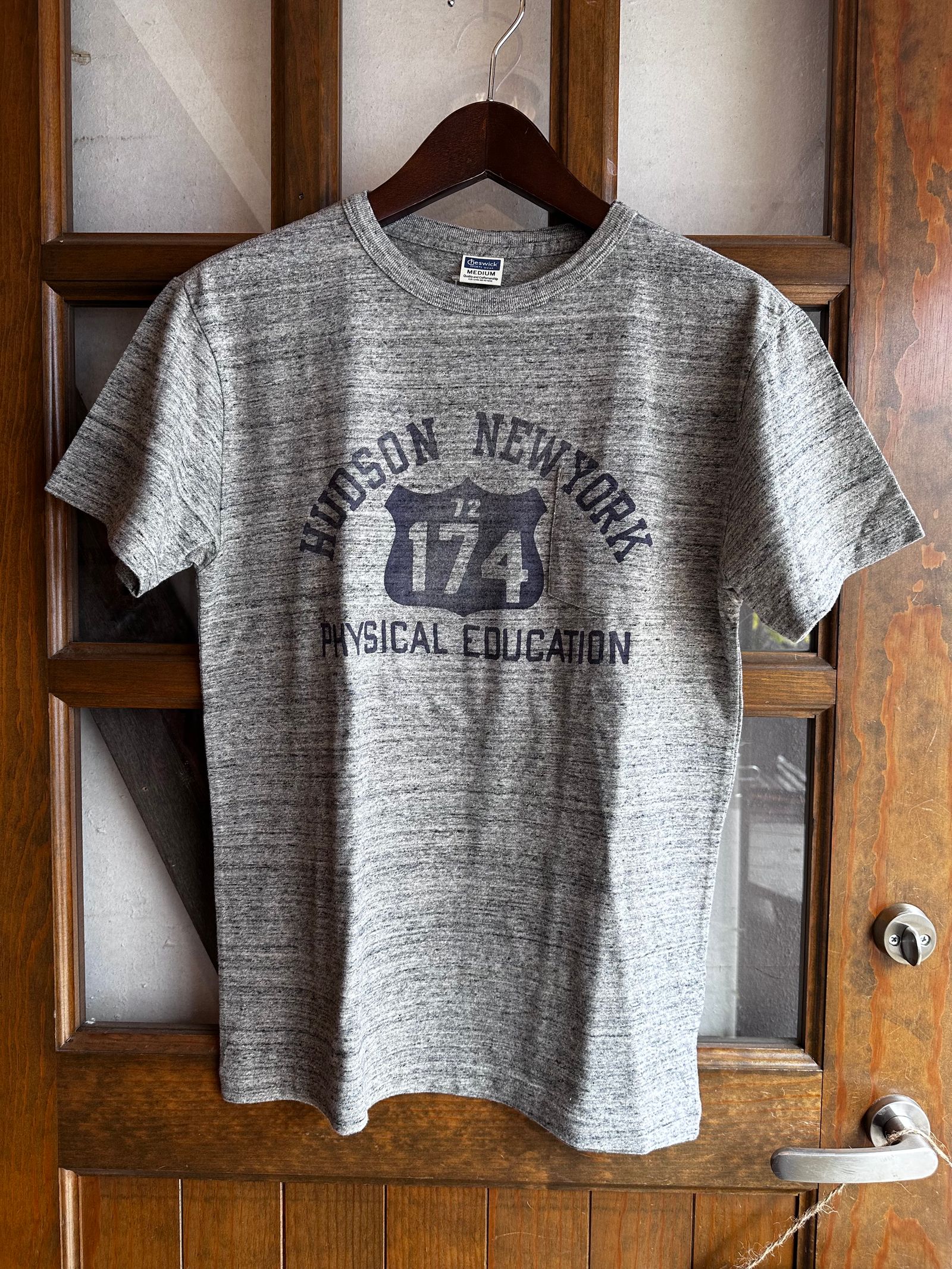 HUDSON NEW YORK PHYSICAL EDUCATION 72 174 / CH77652 / カレッジTシャツ / ヘザーグレー