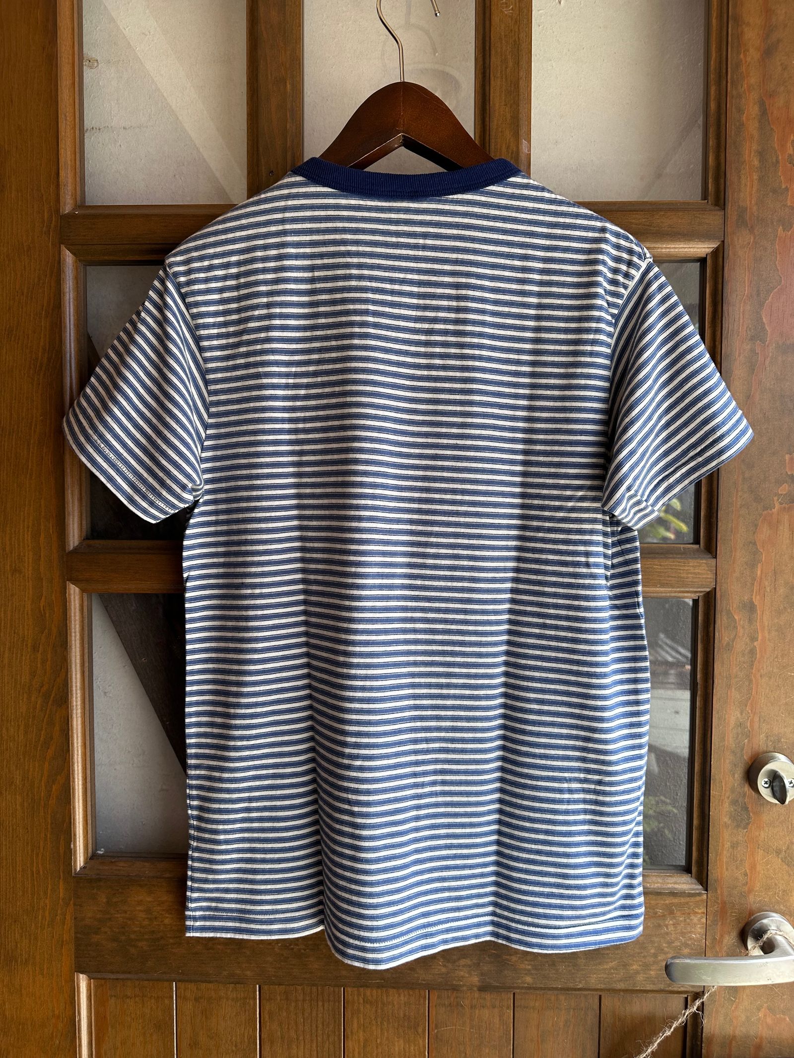 LATE 90's DEADSTOCK STRIPE TEE / マルチボーダーTシャツ / ブルー