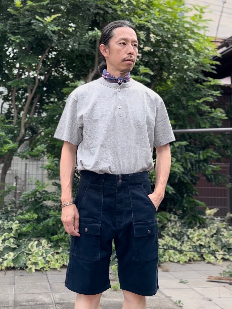 ALORE / アローレ / ヘンリーネックTシャツ / グレー