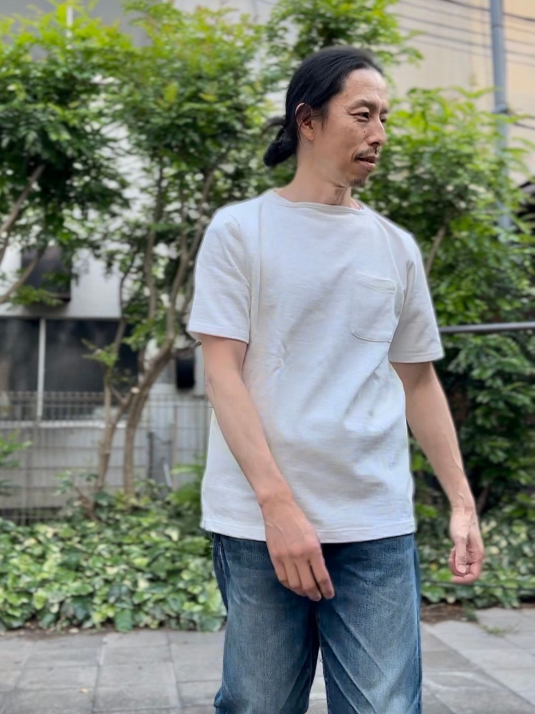 te001SSPK / HDCS ポケットTシャツ / 半袖バスクシャツ / ナチュラル