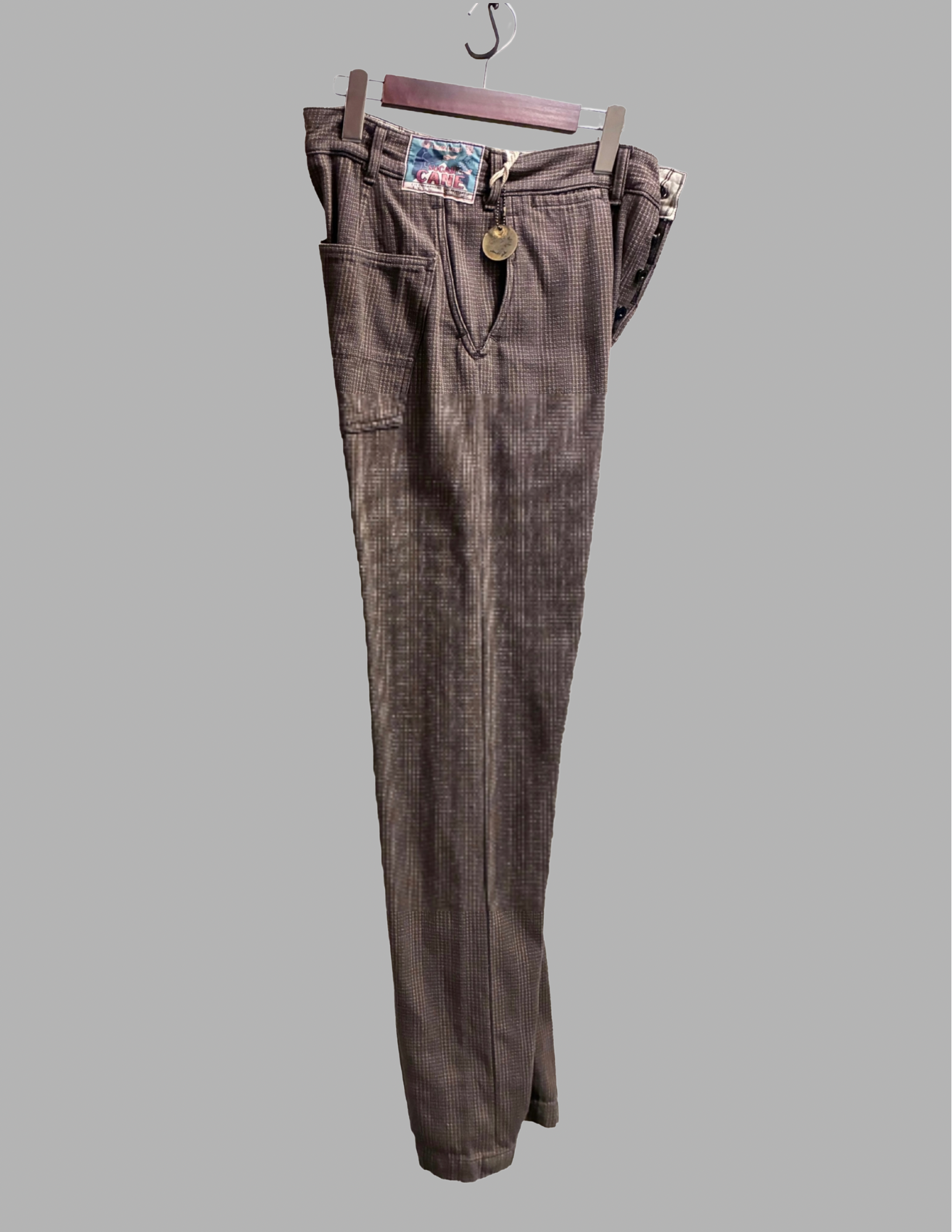 11oz サテンチェックフォアサイドポケットトラウザーズ / SATEEN CHECKFORESIDE POCKETS /