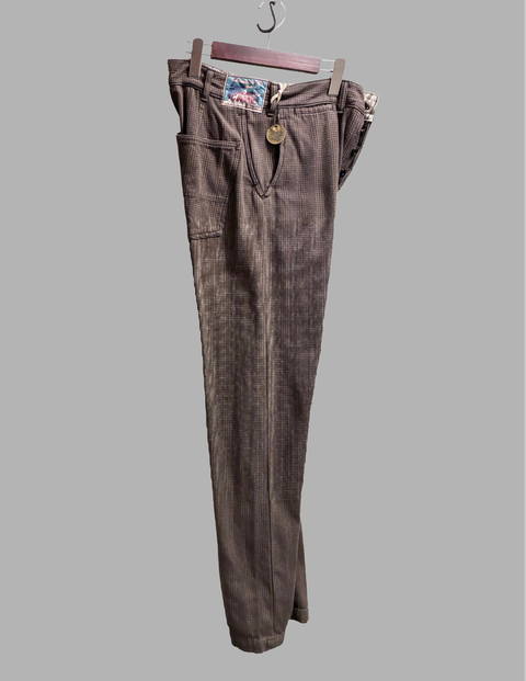 11oz サテンチェックフォアサイドポケットトラウザーズ / SATEEN CHECKFORESIDE POCKETS /