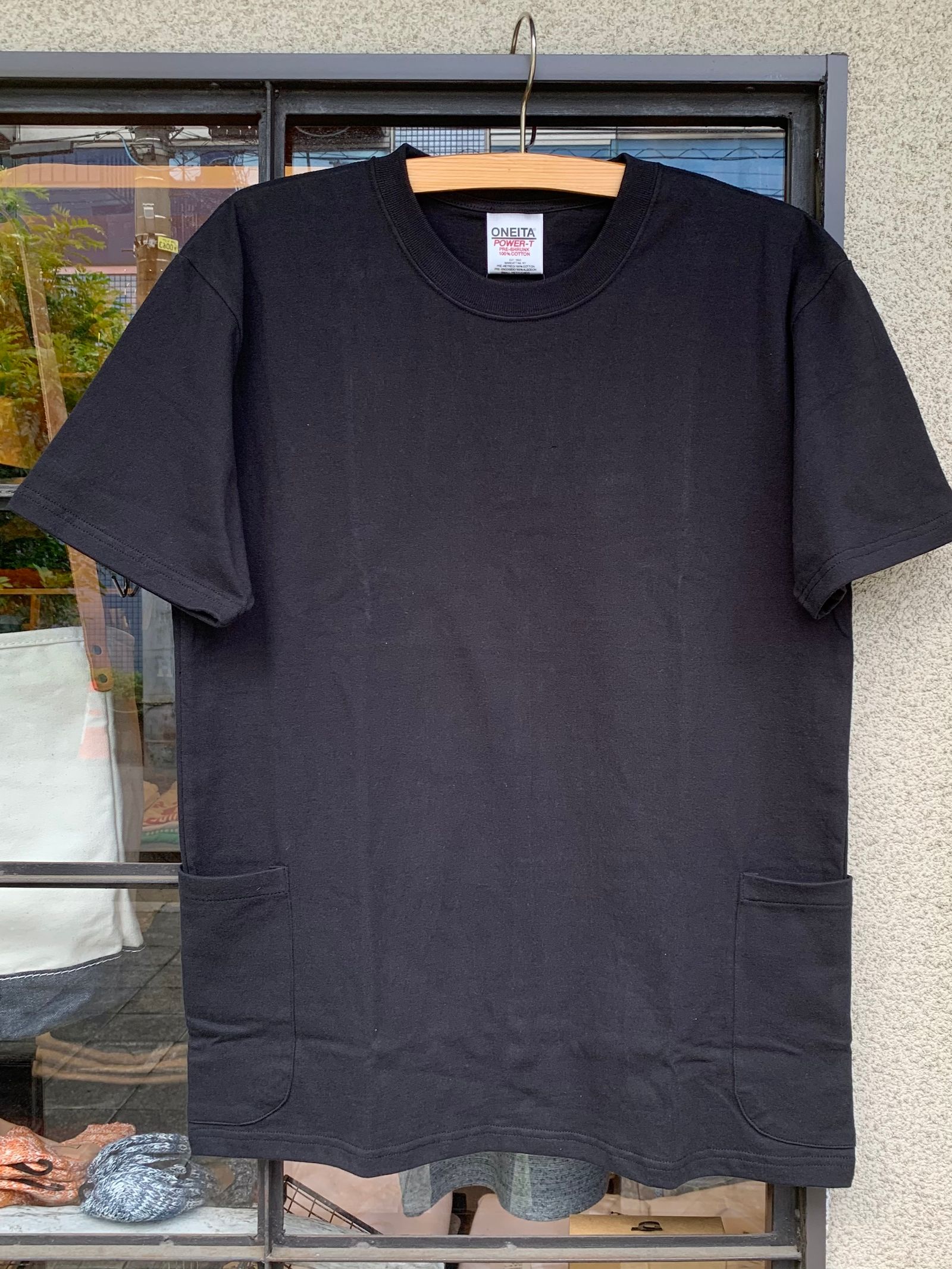 オニータ / ONEITA / サイドポケットTシャツ / ブラック