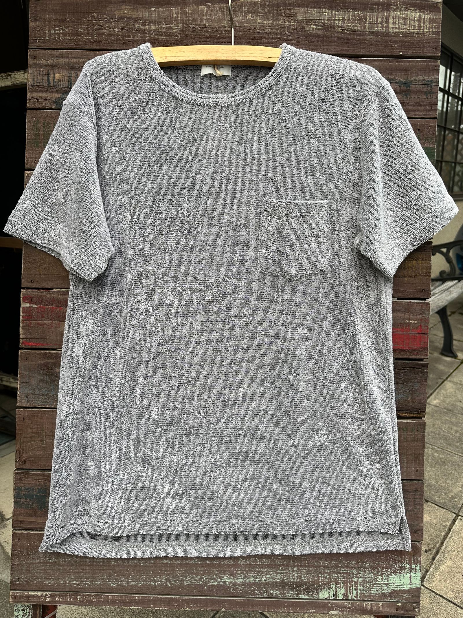 パイルポケットTシャツ / グレー