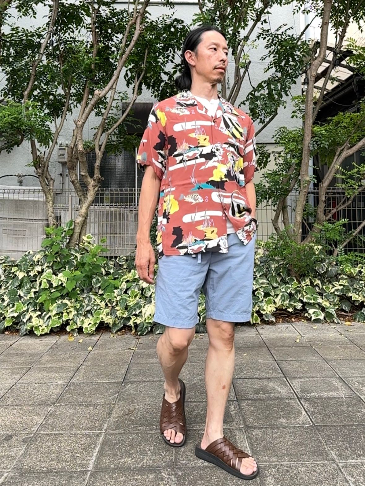 ALOHA SHIRTS “ MOORISH IDOL”/半袖レーヨンシャツ / アロハシャツ / ハワイアン / SS39029 / ブラウン (138)