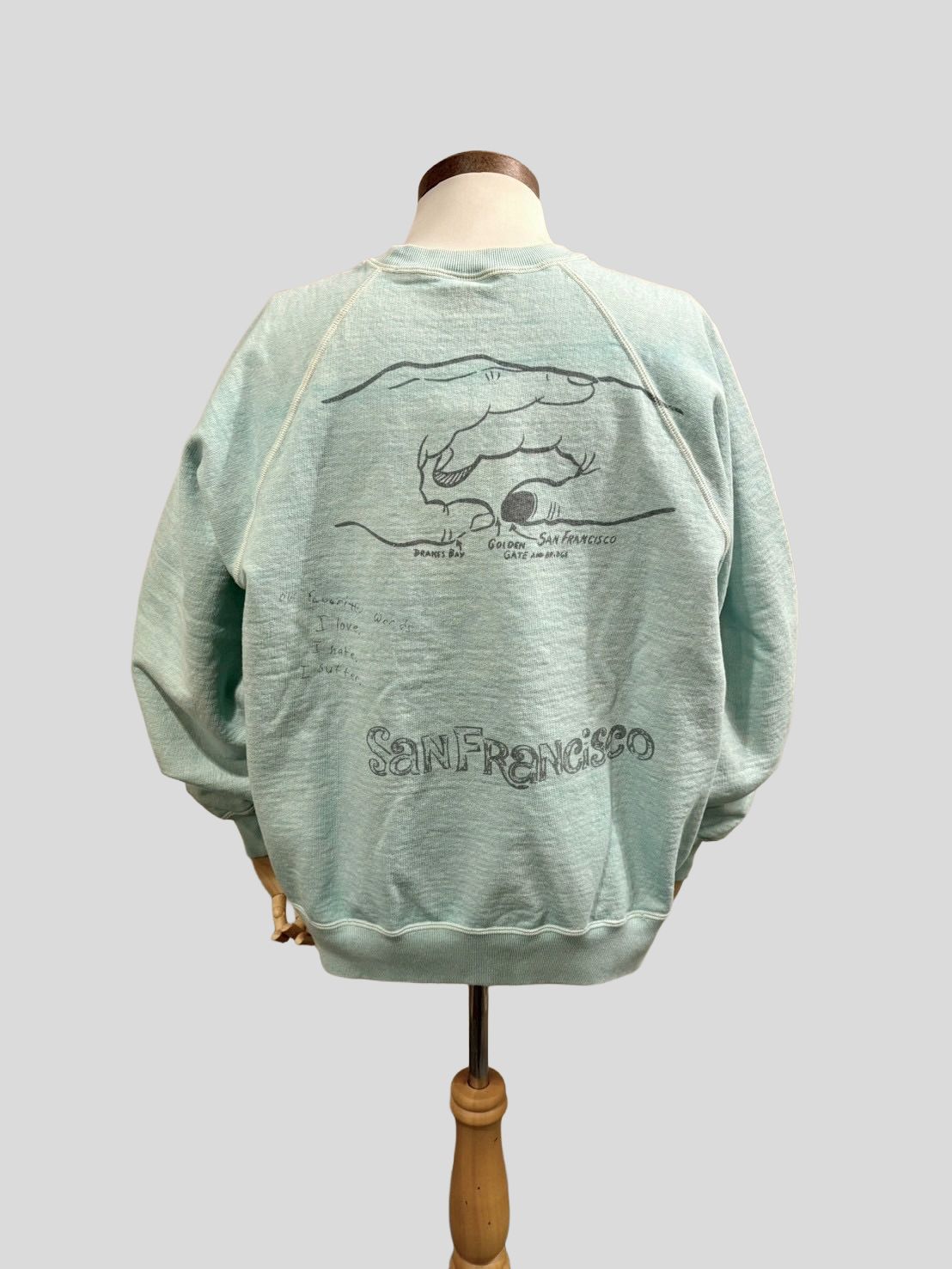 No,10 Crew(Sanfransisco) クルーネックスウェット サンフランシスコ / サックス / UNISON SPECIAL ユニゾンスペシャル