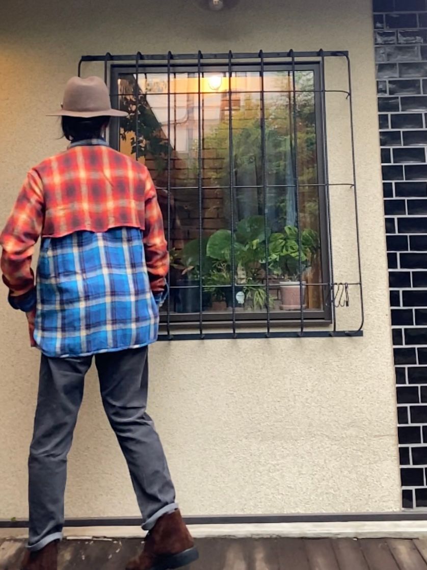 黒タタキSL/朱天黒 Hollywood Ranch Market Ombre Check Shirt