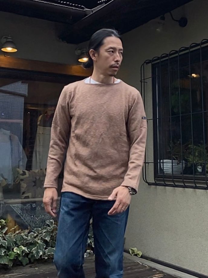 te002 TIEASY ORIGINAL BOATNECK SHIRT  / オリジナルボートネックシャツ /