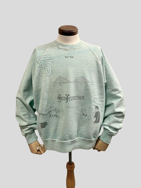 No,10 Crew(Sanfransisco) クルーネックスウェット サンフランシスコ / サックス / UNISON SPECIAL ユニゾンスペシャル