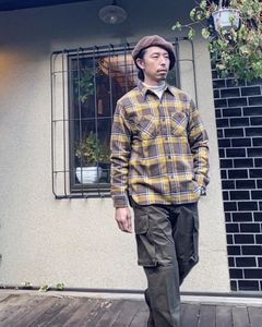 TWILL CHECK L/S WORK SHIRT / ヘビーネルワークシャツ / ネルシャツ / チェックシャツ / SC28741 / ブラウン
