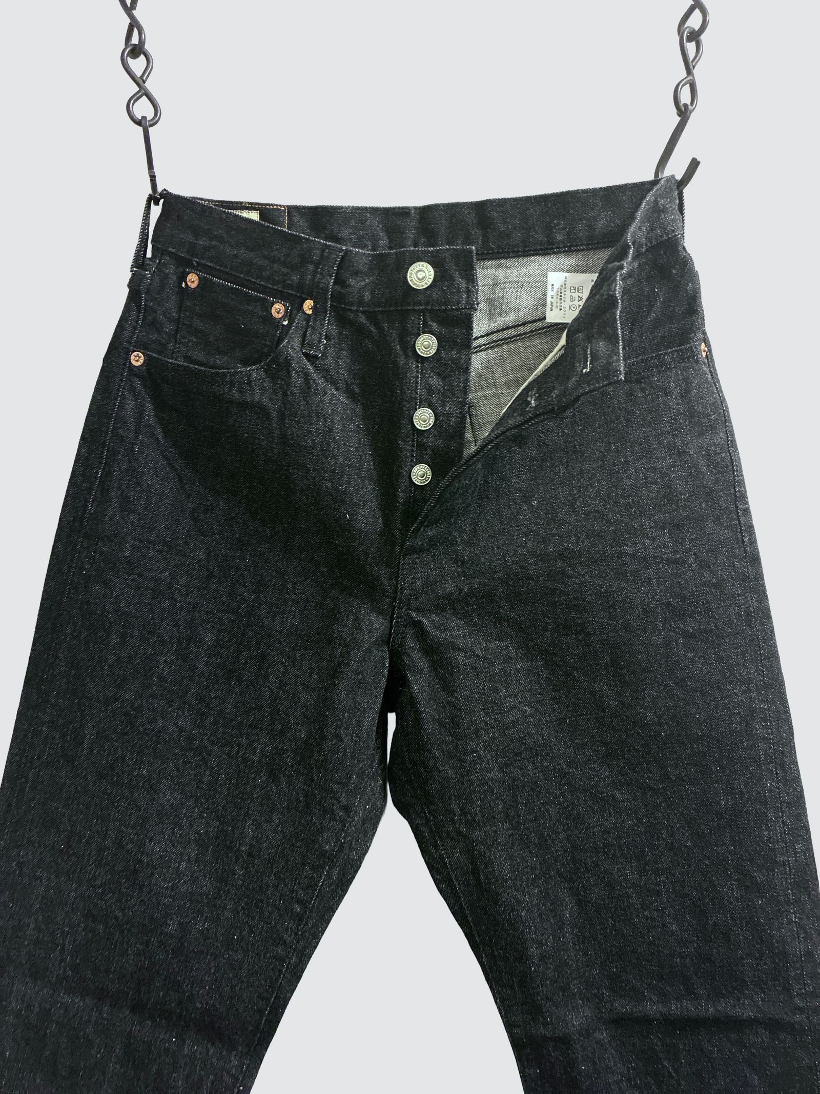 FOBファクトリー / F153 SELVEDGE DENIM TAPERED 5P / セルビッジデニム テーパード5P / ブラックデニム