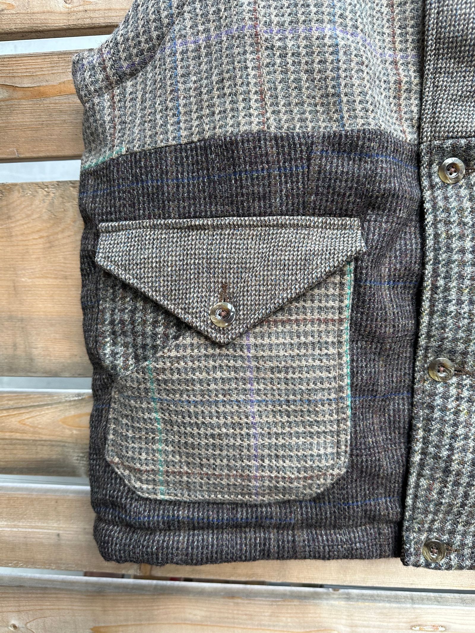 ARTISAN VEST / アルチザンベスト / リバーシブル / ツイード / ブラウンL
