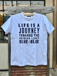 BLUE BLUE JOURNEY ロゴTシャツ / ホワイト