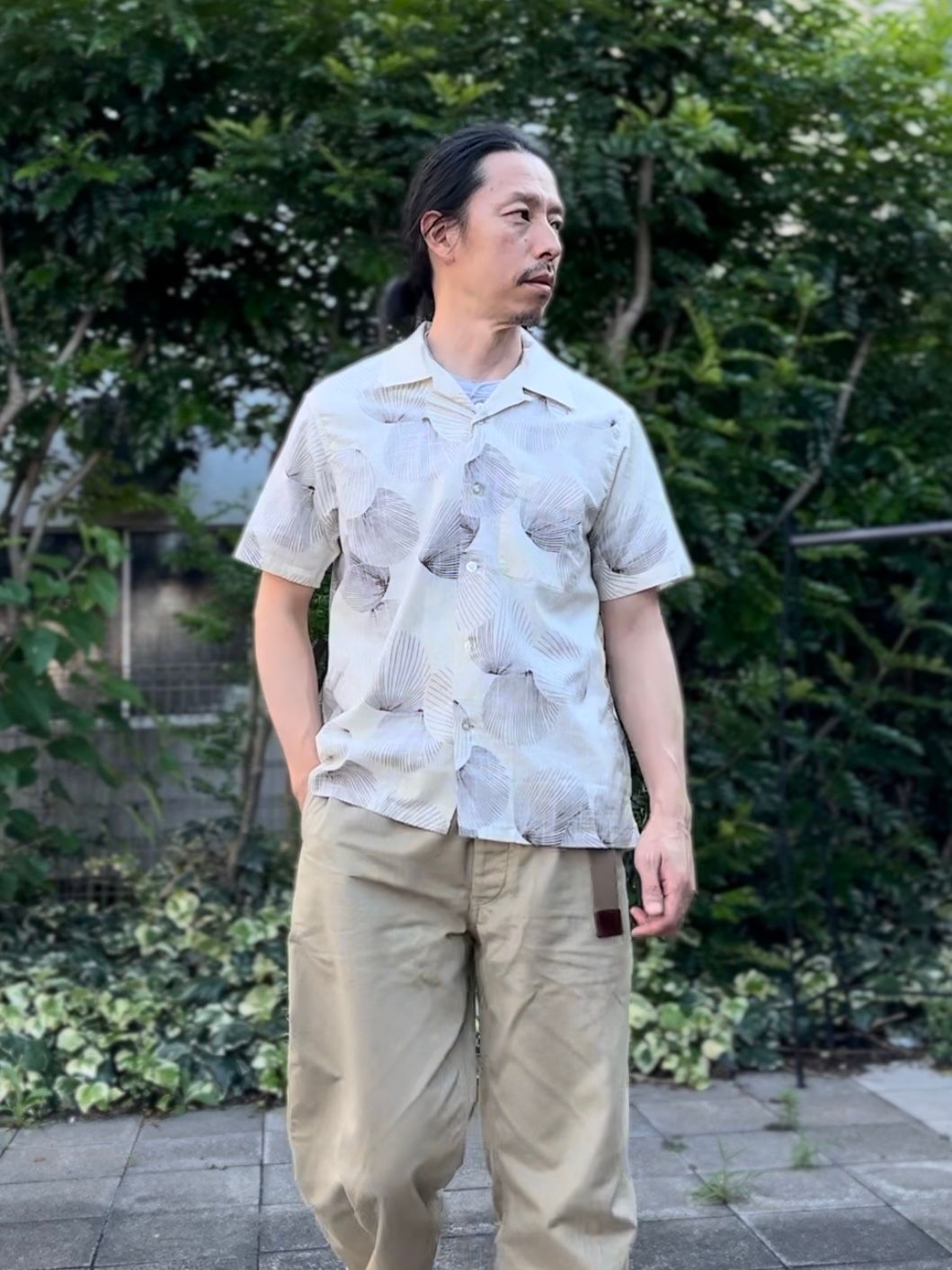 ALOHA SHIRT / “DUKE’S SHELL” / コットンリネン / 半袖オープンシャツ / 貝殻 / シェル柄 / アロハシャツ / ハワイアン / DK39094 / オフホワイト(105)