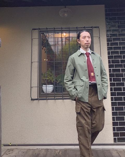 STYLE NO. 19 グレンチェックのカーゴパンツ①