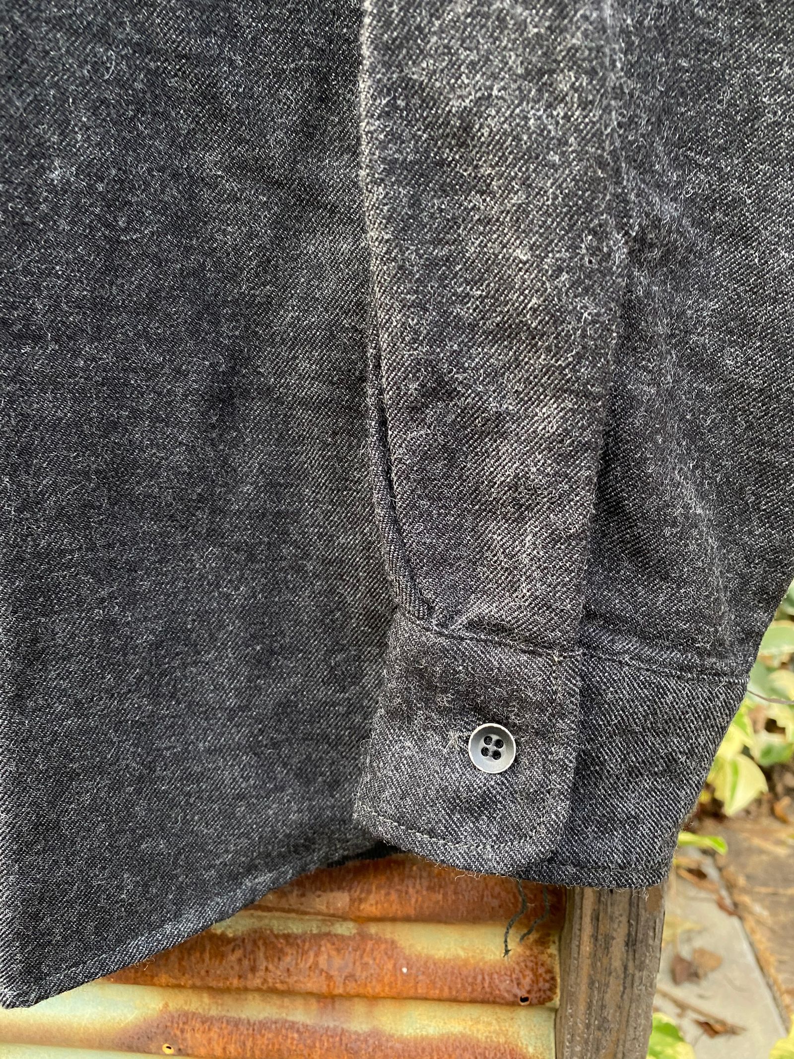 F3483 / C/W SLEEPING SHIRT / コットンウールスリーピングシャツ  / チャコール