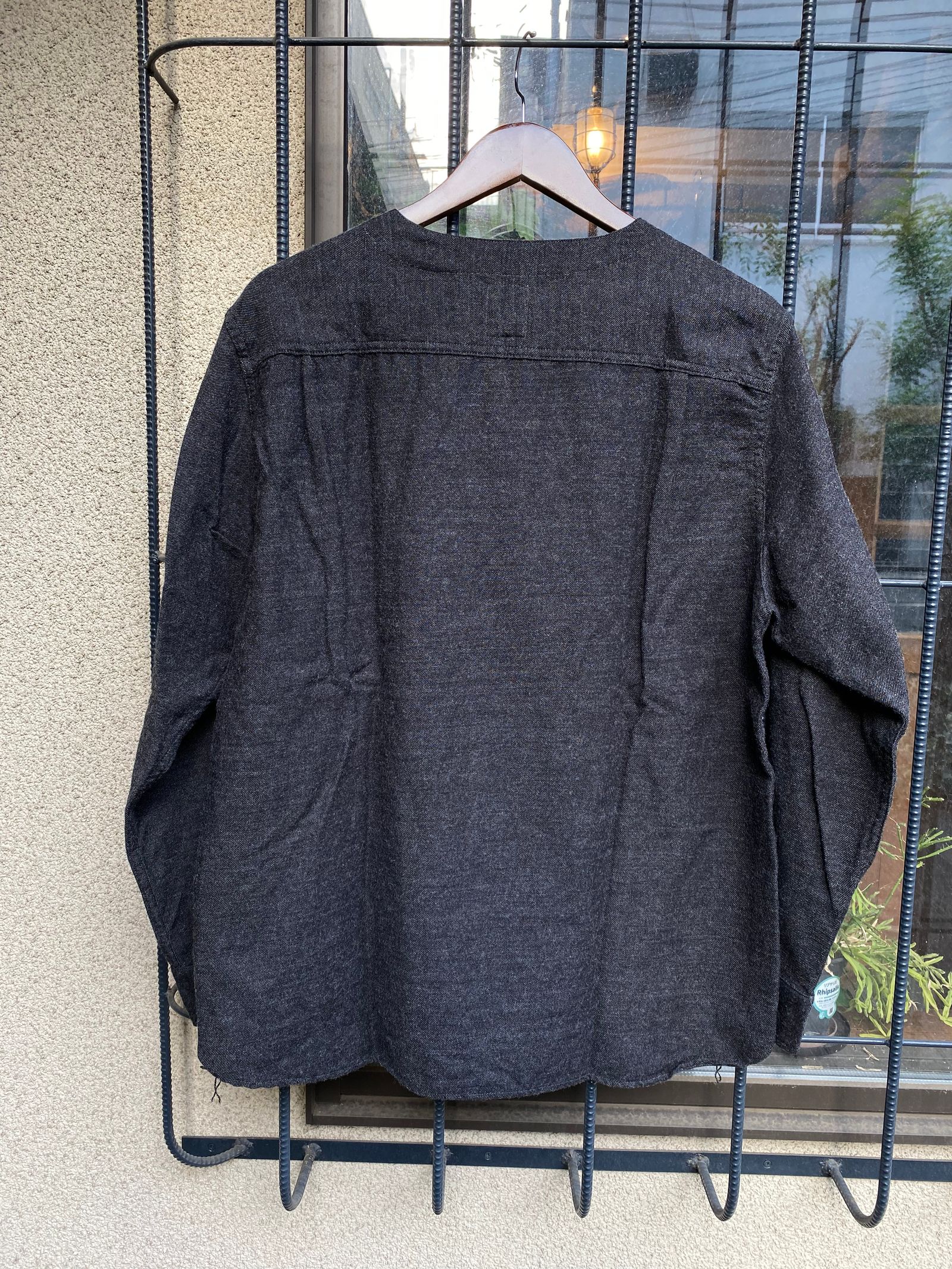 F3483 / C/W SLEEPING SHIRT / コットンウールスリーピングシャツ  / チャコール
