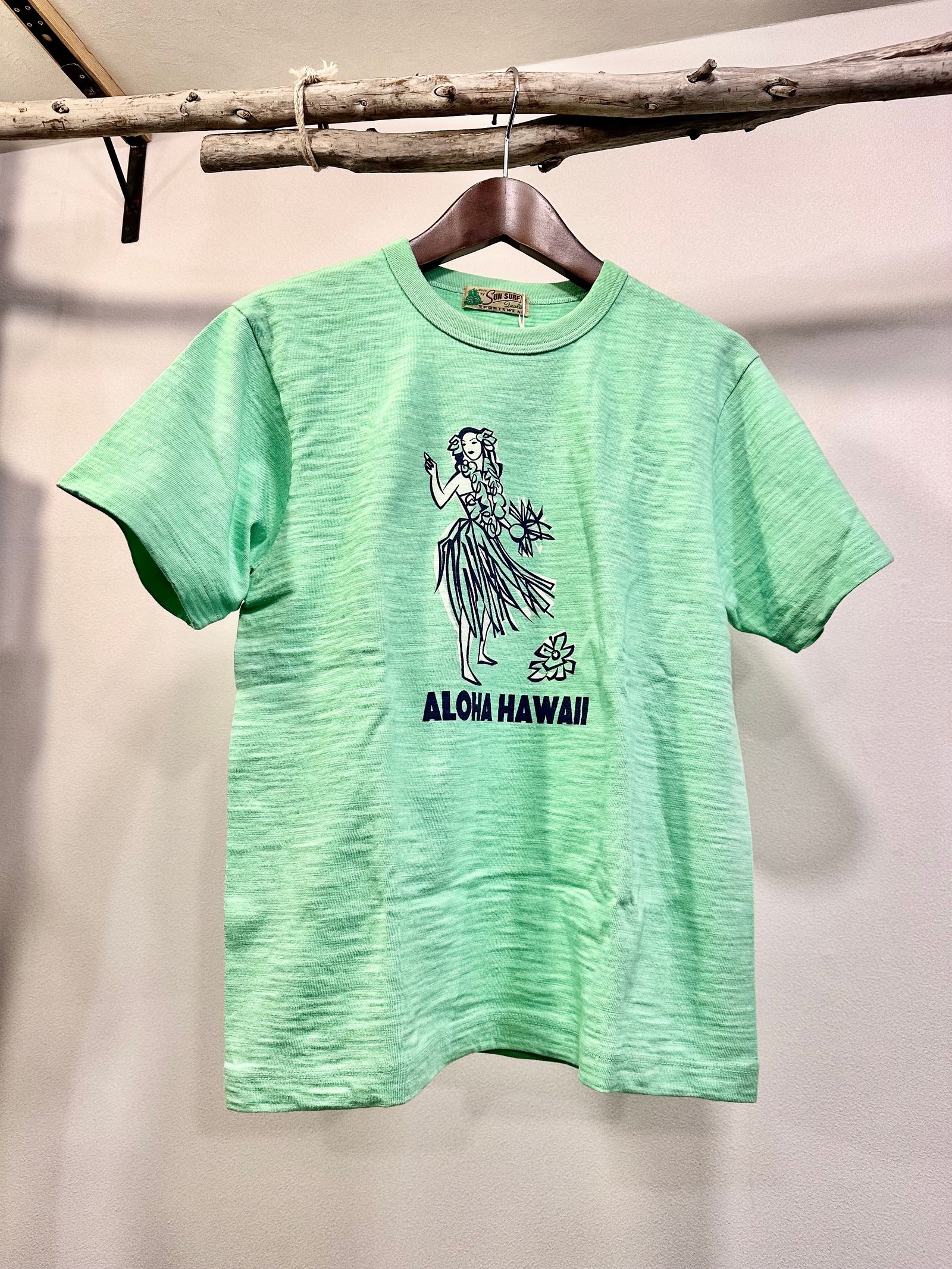 SS78675 / LADY DANCING HULA / ハワイアンフラTシャツ / グリーン