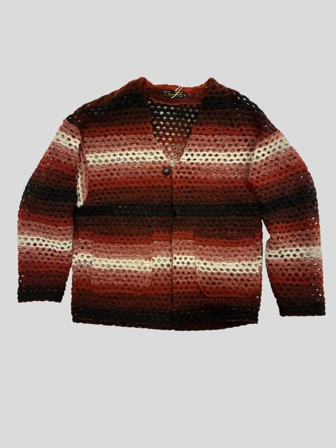 ZIGGY CARDIGAN / グラデーションニットカーディガン / バーガンディ / ナスングワム