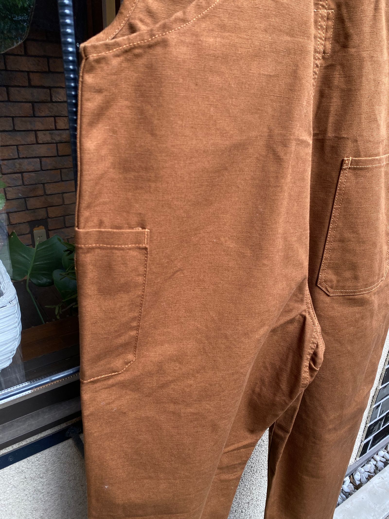 エフオービーファクトリー / FOB FACTORY / ダックオーバーオール ブラウン
