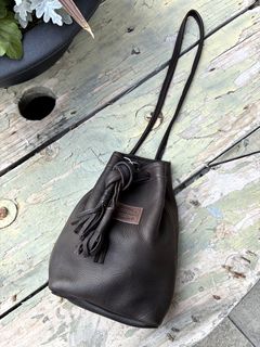 Nasngwam.×EARLY MORNING / ディアスキンウイスキーバッグ / ブラウン