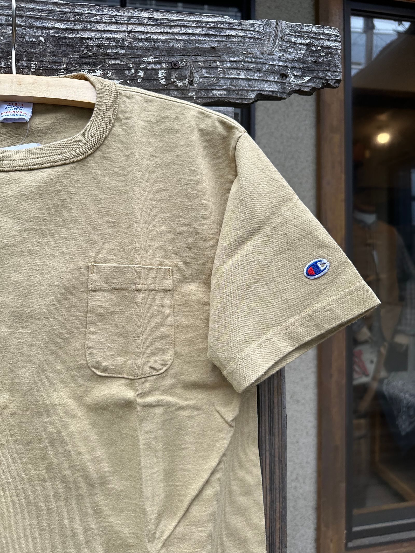 T1011 / ティーテンイレブン / ショートスリーブポケットTシャツ / MADE IN USA / ベージュ / デッドストック