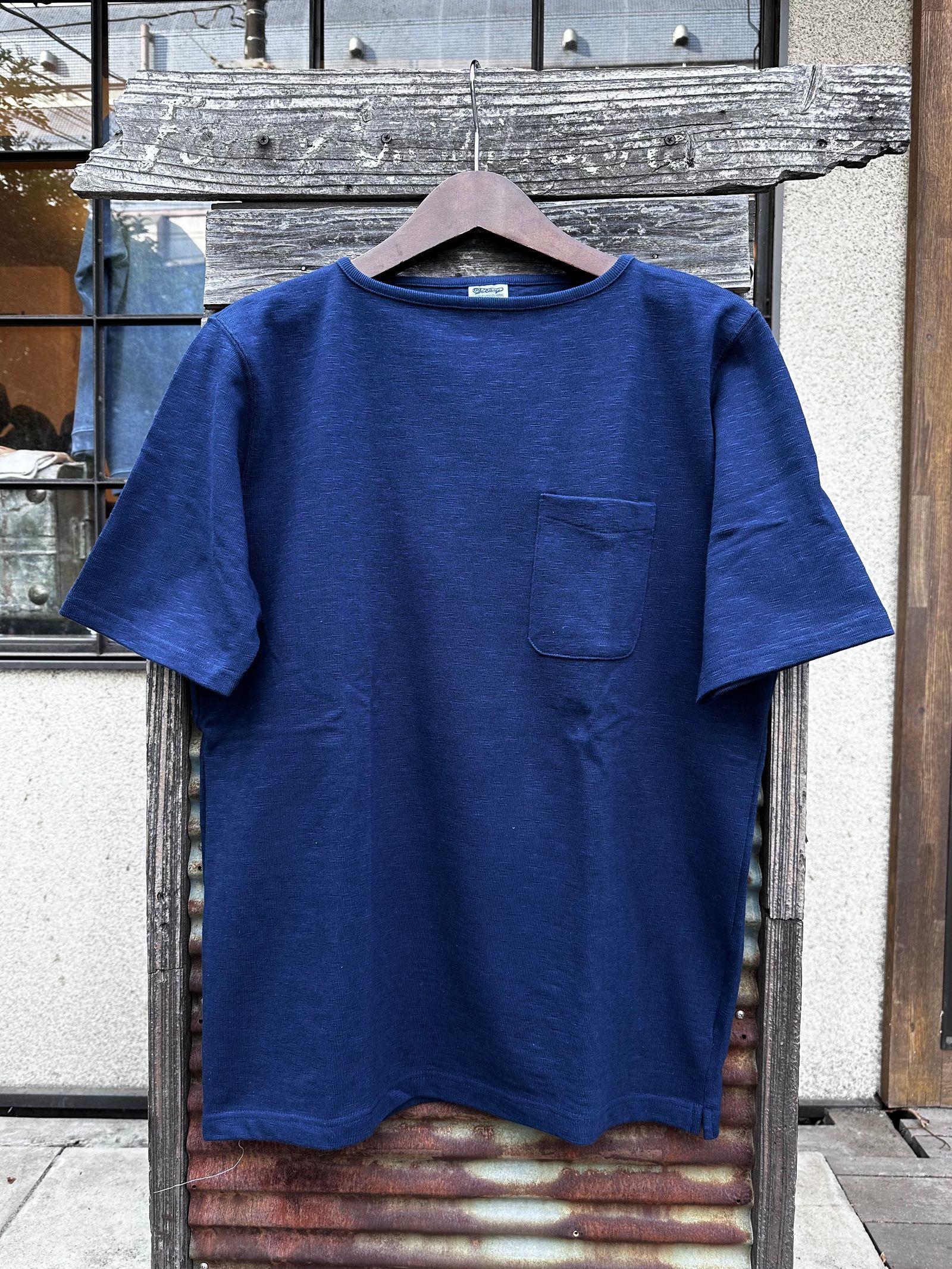 te001SSPK / HDCS ポケットTシャツ / 半袖バスクシャツ / ダークネイビー