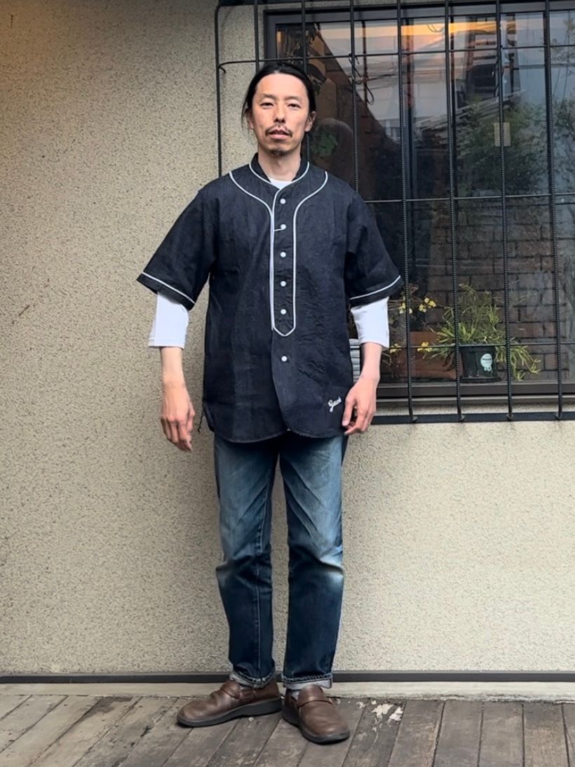 F3490 / BASEBALL SHIRT / ベースボールシャツ / インディゴ