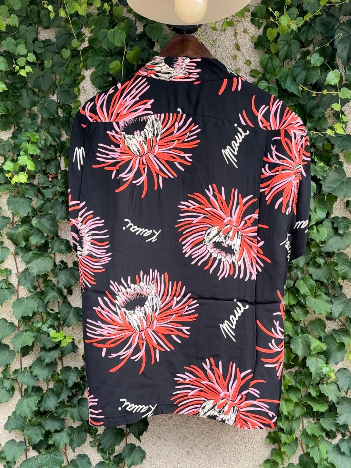 ALOHA SHIRTS “ ISLAND BLOOM ” /半袖レーヨンシャツ / アロハシャツ / ハワイアン / 月下美人 / SS39028 / ブラック (119