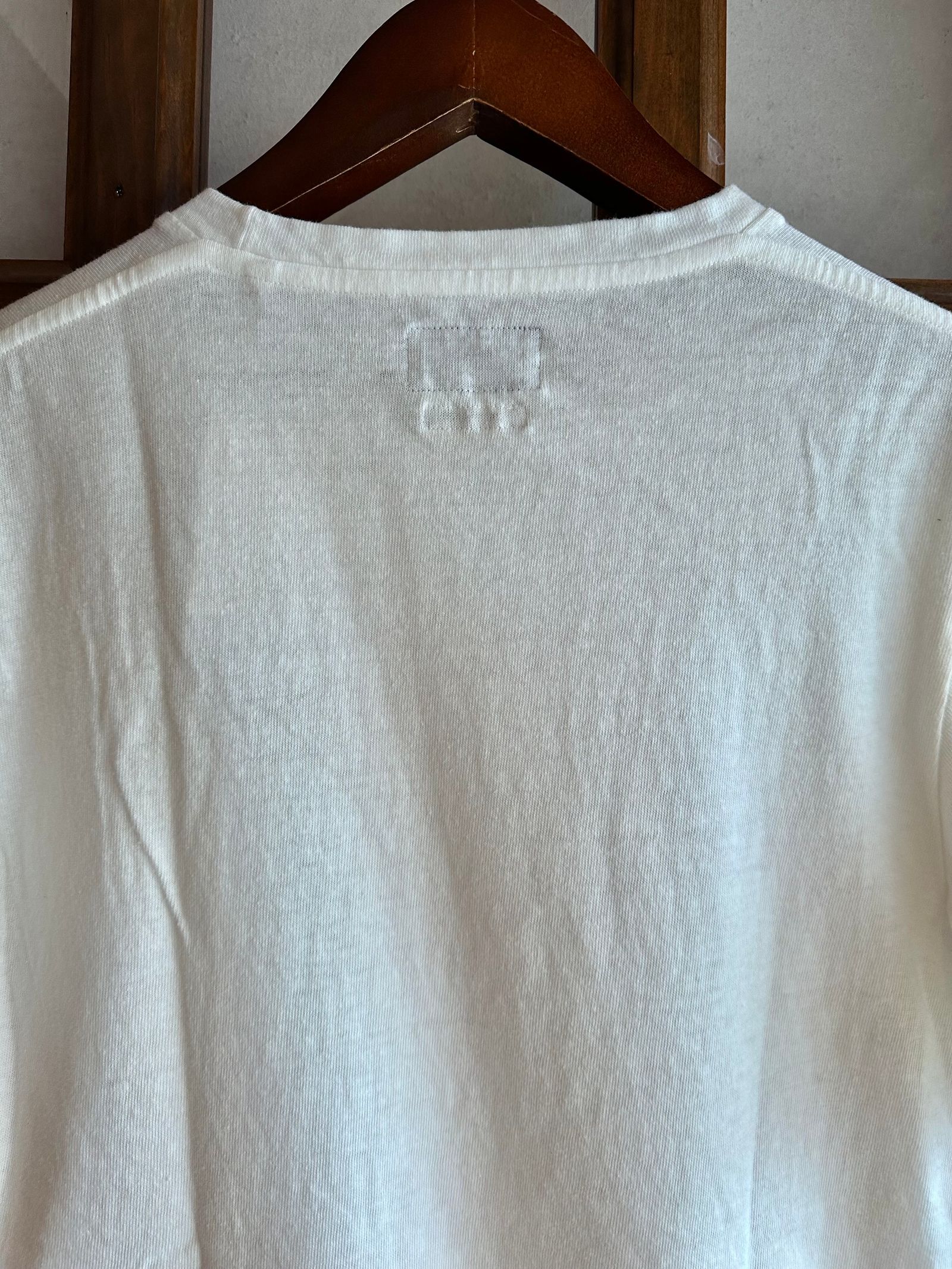 BLUE BLUE JAPAN ブルーブルージャパン/ムライトテンジクオオマルクルーネックポケットTシャツ / レッド