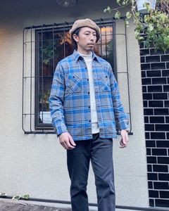TWILL CHECK L/S WORK SHIRT / ヘビーネルワークシャツ / ネルシャツ / チェックシャツ / SC28741 / ブルー