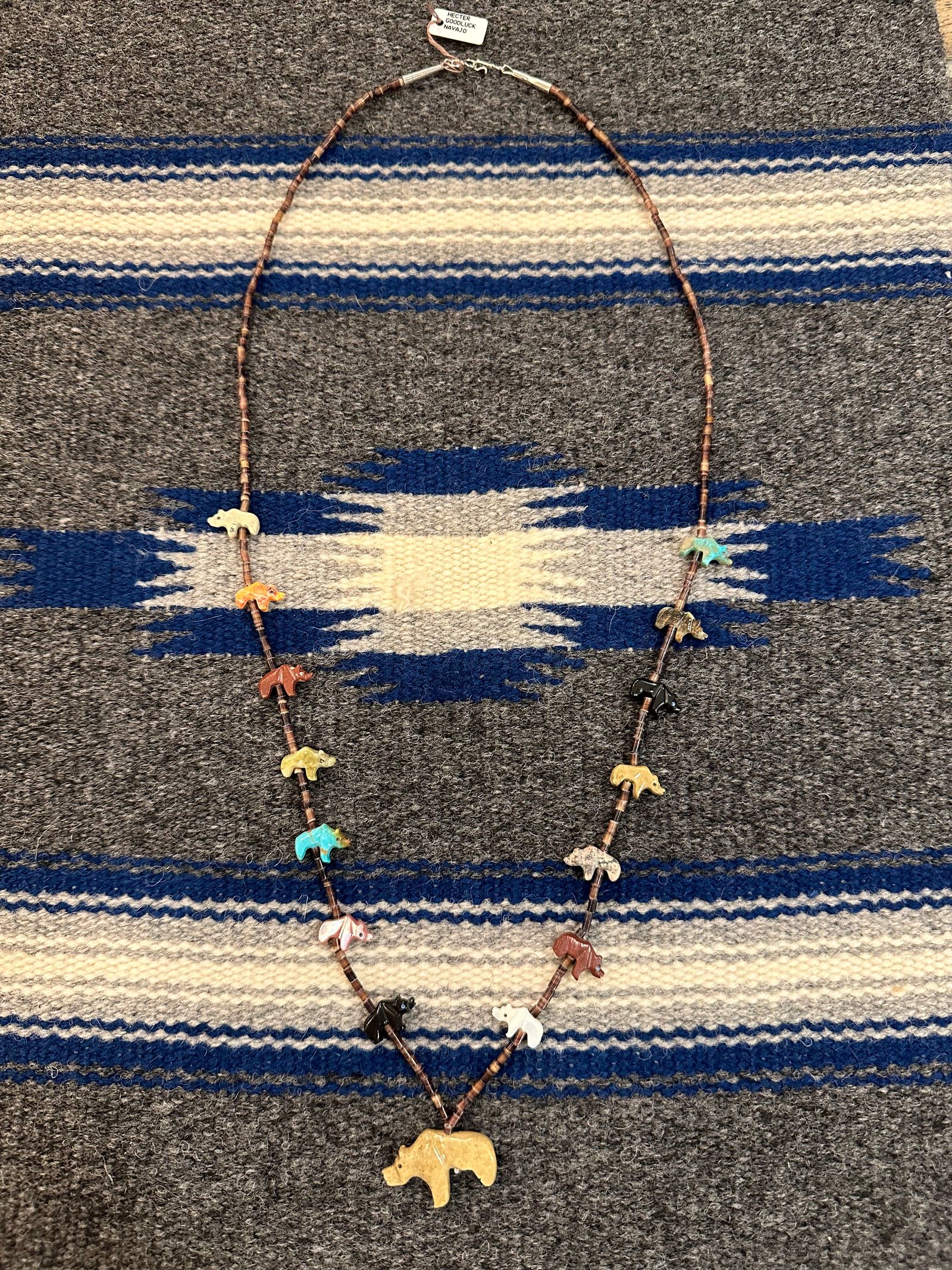 HECTER GOODLUCK NAVAJO / マルチストーンベアフェティッシュネックレス