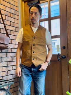 SC14375 / 13oz. BROWN DUCK WORK VEST 13oz / ブラウンダックワークベスト