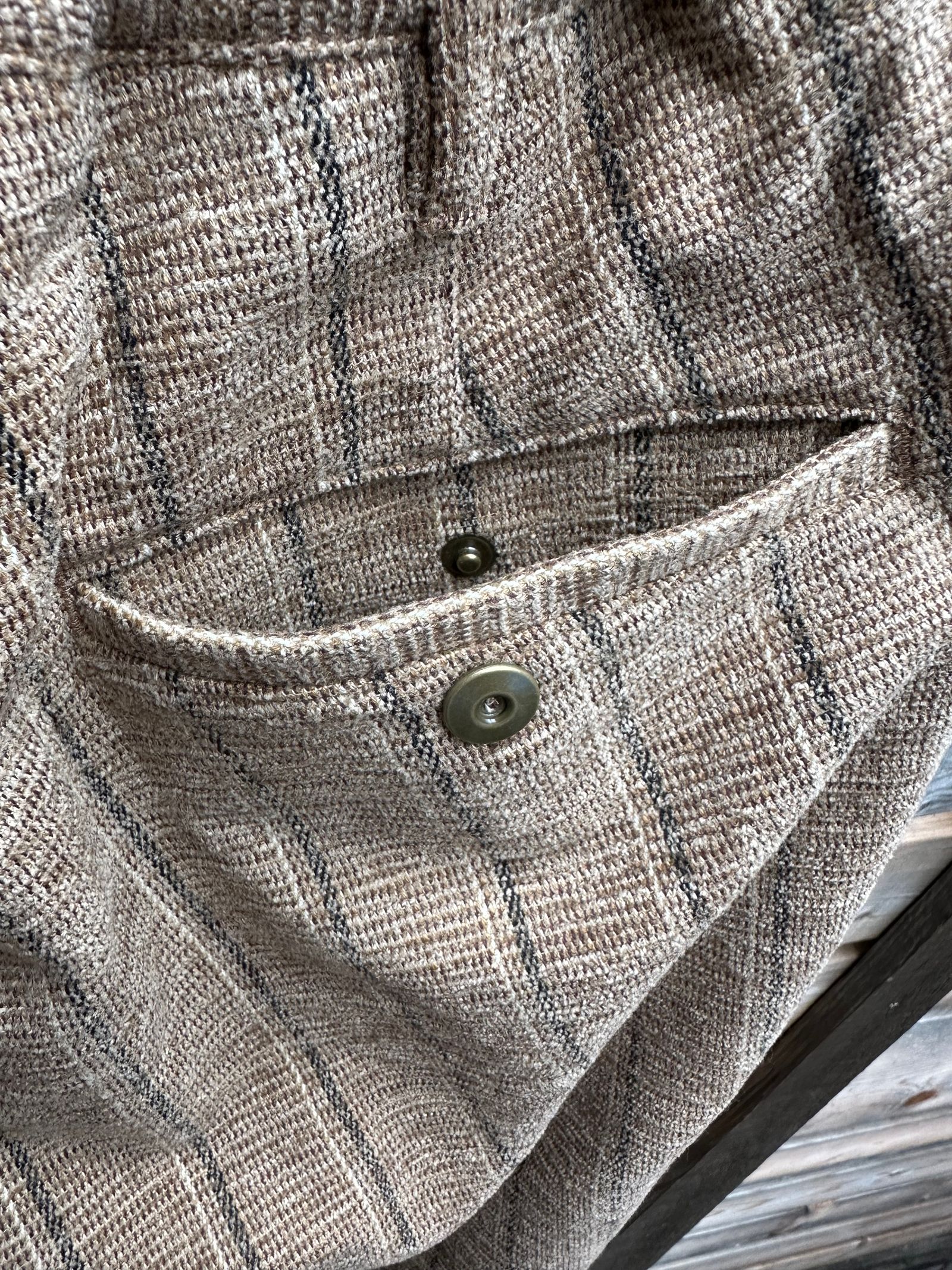 LUMBER TUCK PANTS / ストライプモールスキンイージーパンツ