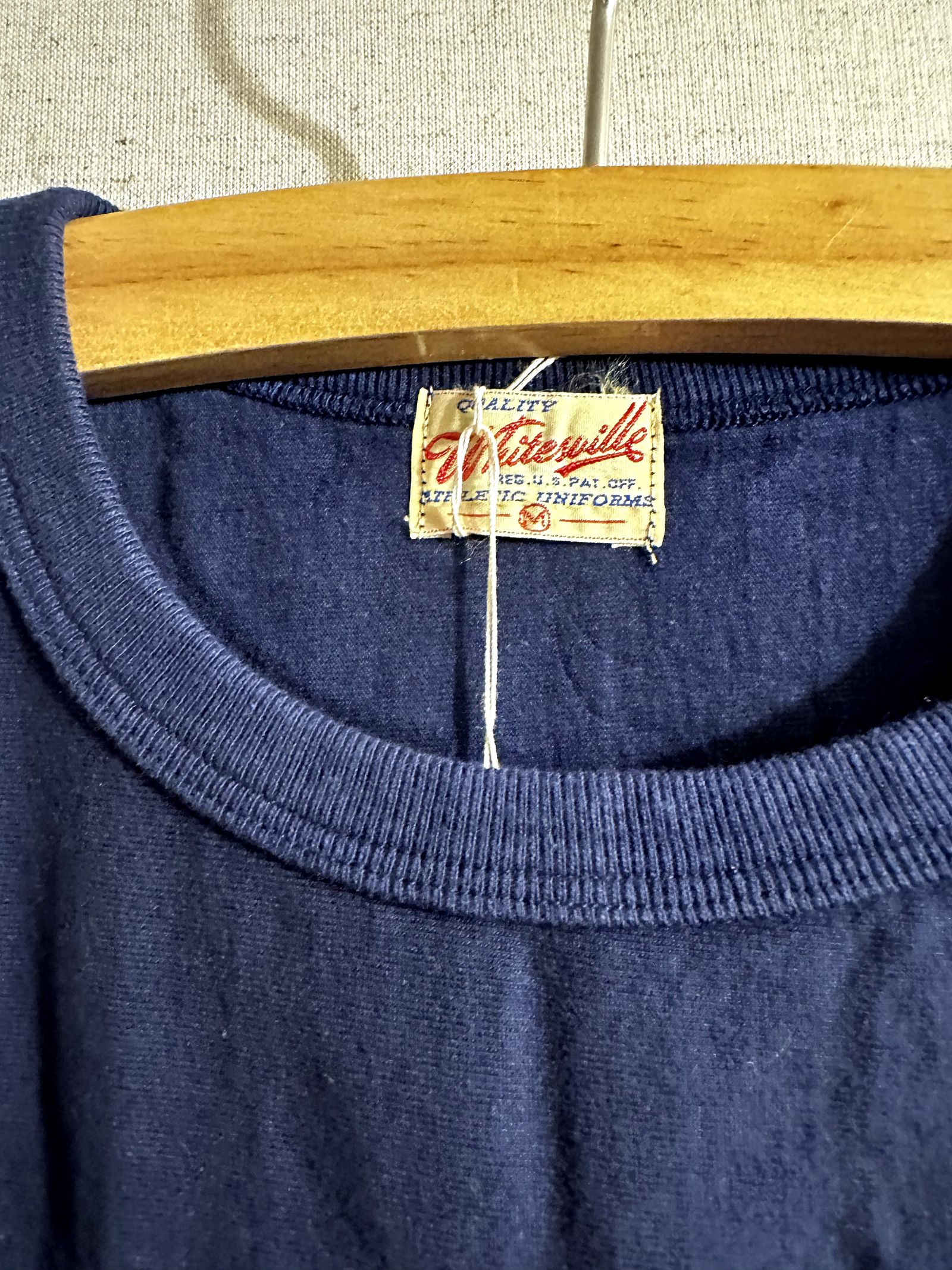 WHITESVILLE / ホワイツビル 14/- HALF SLEEVE FOOTBALL T-SHIRT / 半袖フットボールTシャツ / WV79145 ネイビー(128)