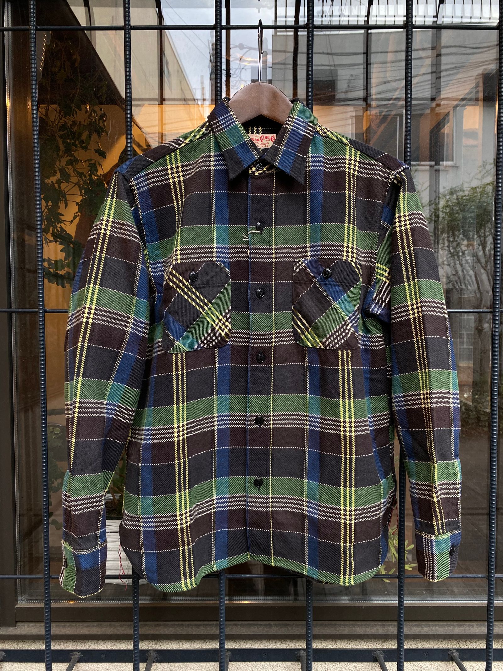 SUGAR CANE - SC28955 / TWILL CHECK WORK SHIRT 