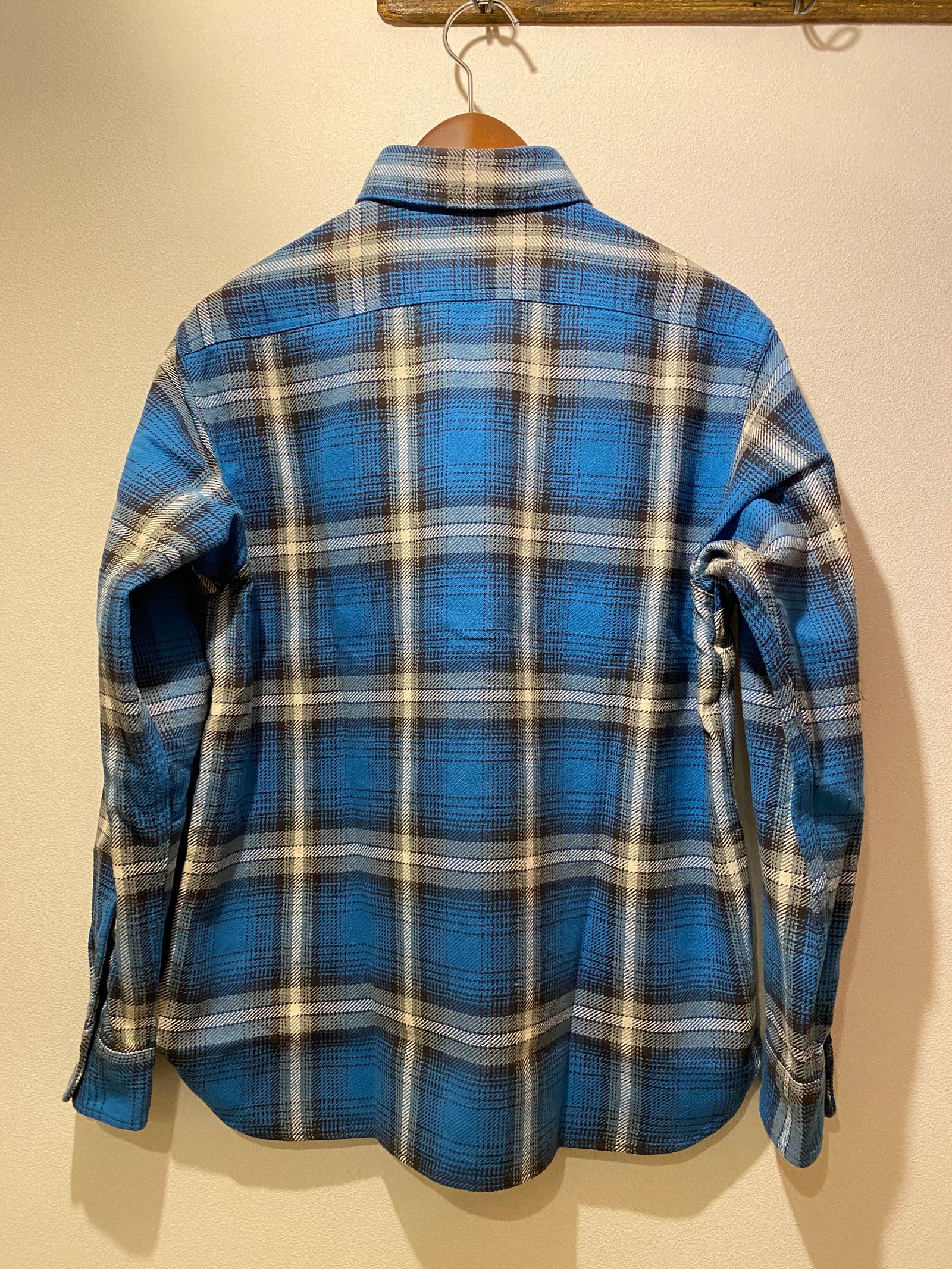 SC28957 / TWILL CHECK WORK SHIRT / ヘビーネルワークシャツ / ネルシャツ / チェックシャツ / BLUE (125)