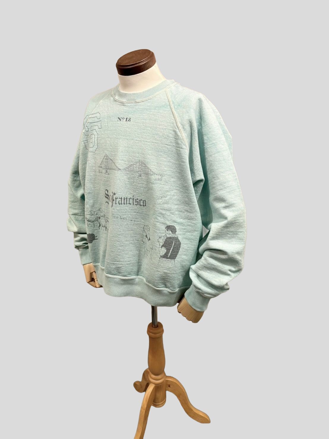 No,10 Crew(Sanfransisco) クルーネックスウェット サンフランシスコ / サックス / UNISON SPECIAL ユニゾンスペシャル