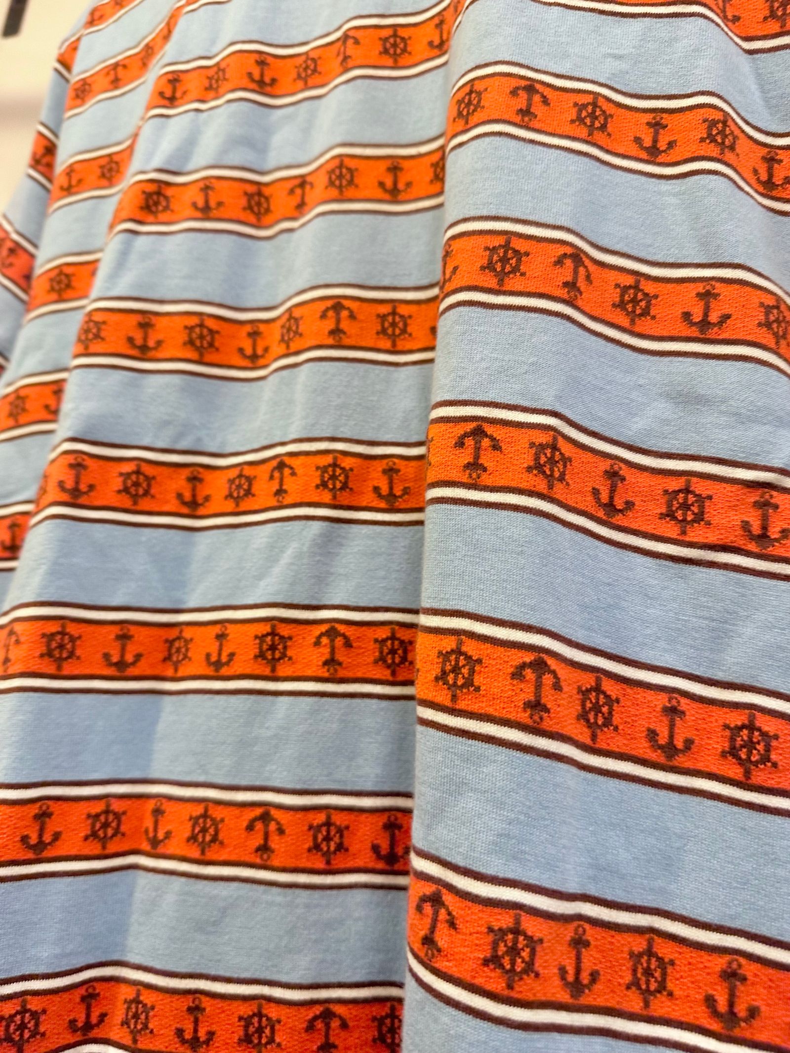 SC77706 / アンカーモチーフジャガード 半袖Tシャツ / サックス